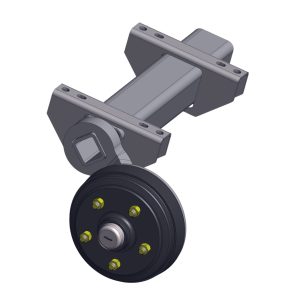 Braked Axle Rubbaride Stub 2500KG