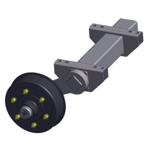 Braked Axle Rubbaride Stub 3500KG